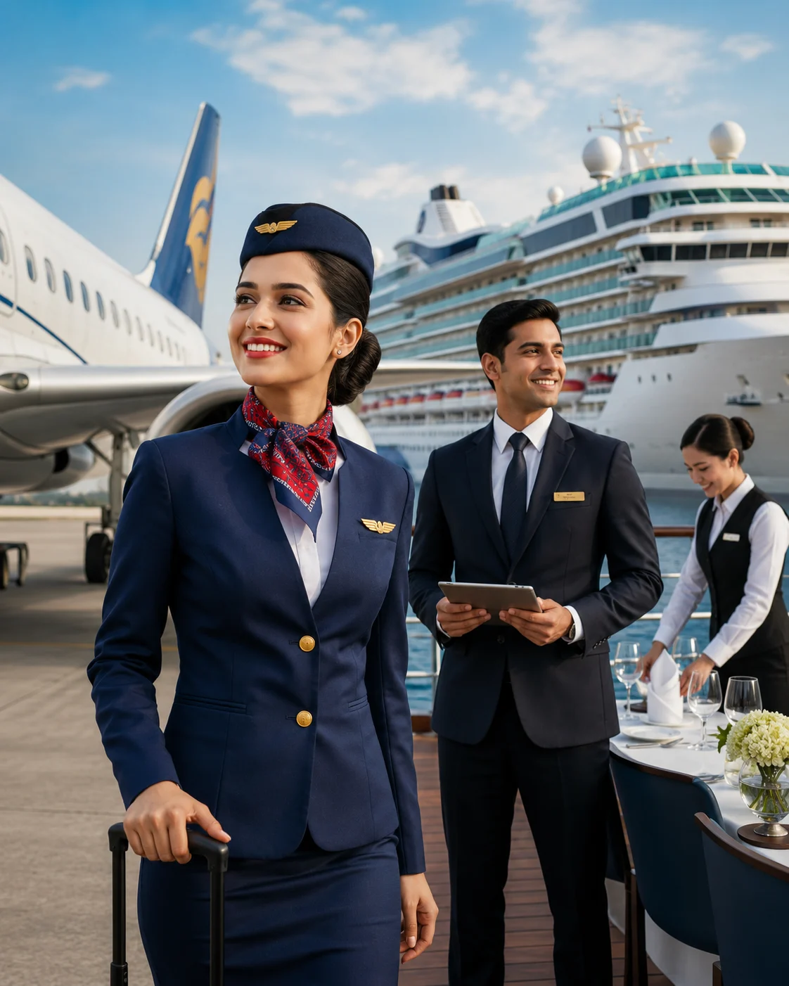 Career opportunities in Airlines and Cruise Shipping hospitality